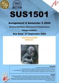 SUS1501 Assignment 6 (COMPLETE ANSWERS) Semester 2 2024 - DUE 27 September 2024