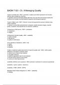 BADM 7120 - Ch. 8 Managing Quality