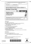 GCSE EDEXCEL June 2024 Foundation Mathematics Paper 3 Calculator