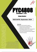 PYC4808 assignment 5  2024 (Full solutions)