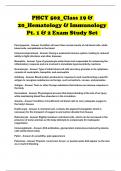 PHCY 502_Class 19 & 20_Hematology & Immunology Pt. 1 & 2 Exam Study Set 