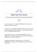 NEIEP 500 TEST EXAM WITH GUARANTEED ACCURATE ANSWERS |VERIFIED