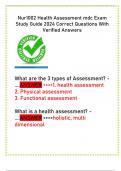 Nur1002 Health Assessment mdc Exam Study Guide 2024 Correct Questions With Verified Answers