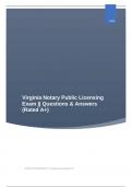 Virginia Notary Public Licensing Exam || Questions & Answers (Rated A+)