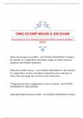 OMG-OCSMP-MU100 & 200 EXAM WITH GUARANTEED ACCURATE ANSWERS |VERIFIED