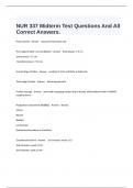  NUR 337 Midterm Test Questions And All Correct Answers.