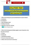 (2024 / 2025) Study Bundle for ATLS 10th Edition Post Test (100% Guarantee Pass) (COMPLETE PACKAGE)