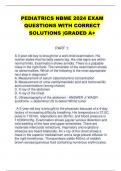 PEDIATRICS NBME 2024 EXAM QUESTIONS WITH CORRECT SOLUTIONS |GRADED A+