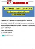 Post Test ATLS 10th Edition Study Guide 200+ Questions with Verified Answers (2024 / 2025), 100% Guarantee Score Pass