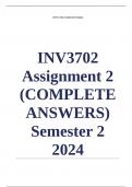 INV3702 Assignment 2 (COMPLETE ANSWERS) Semester 2 2024 - DUE September 2024 ; 100% TRUSTED Complete, trusted solutions and explanations Ensure your success with us...