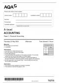 AQA A LEVEL ACCOUNTING PAPER 1  2024 QUESTION PAPER (7127-1) Financial Accounting