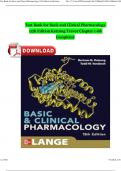 Test Bank for Basic and Clinical Pharmacology 15th Edition Katzung Trevor All Chapters Complete ISBN: 9781260452310 Newest Edition 2024 Instant Pdf Download