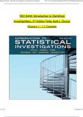 TEST BANK For Introduction to Statistical Investigations, 2nd Edition by Nathan Tintle; Beth L. Chance, Verified Chapters 1 - 11, Complete