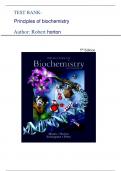 TEST BANK for Principles Of Biochemistry, 5th Edition By Horton|| Latest Edition 2024