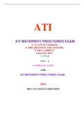 ATI MATERNITY PROCTORED EXAM (15 VERSIONS) /  MATERNITY ATI PROCTORED EXAM (15 VERSIONS)|VERIFIED AND 100% CORRECT Q & A, COMPLETE DOCUMENT FOR ATI EXAM|