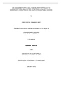 An assessment of the multi-disciplinary approach to investigate corruption in the South African publ