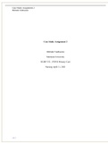 Case Study Assignment 2   Melinda VanKooten Simmons University NURP 532 - FNP II Primary Care Nursing April 11, 2021