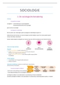 Samenvatting sociologie deelexamen