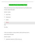 NSG6320 KNOWLEDGE CHECK QUIZ WEEK 1, 2, 3, 4, 5, 6, 7, 8, 9 / NSG 6320 WEEK 1 TO WEEK 9 QUIZ (KNOWLEDGE CHECK): SOUTH UNIVERSITY |LATEST-2021, 100% CORRECT ANSWERS, DOWNLOAD TO SCORE “A”|