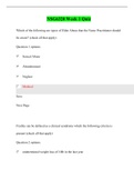 NSG 6320 WEEK 1, 2, 3, 4, 5, 6, 7, 8, 9 KNOWLEDGE CHECK QUIZ / NSG6320 WEEK 1 TO WEEK 9 QUIZ (KNOWLEDGE CHECK): SOUTH UNIVERSITY |LATEST-2021, 100% CORRECT ANSWERS, DOWNLOAD TO SCORE “A”|