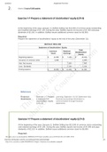 Exam (elaborations) ACCT 212  Financial Accounting -Chapter 1 Statement of Stockholders equity