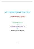 ATI COMPREHENSIVE EXIT EXAM WITH PN & RN:-LATEST 2024  