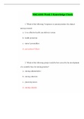 NSG 6101 WEEK 1, 2, 3, 4, 5, 6, 8, 9, 10 KNOWLEDGE CHECK QUIZ / NSG6101 WEEK 1 TO 10 KNOWLEDGE CHECK QUIZ (NEWEST-2021-2021): SOUTH UNIVERSITY |100% VERIFIED AND CORRECT ANSWERS|