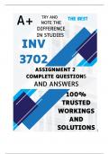 INV3702 Assignment 2 (COMPLETE ANSWERS) Semester 2 2024