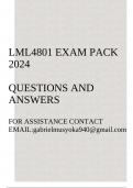 LML4801 Exam pack 2024(Questions and answers)