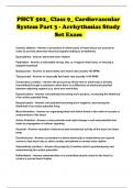 PHCY 502_ Class 9_ Cardiovascular System Part 3 - Arrhythmias Study Set Exam 