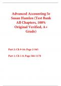 Test Bank For Advanced Accounting 5th Edition By Susan Hamlen (All Chapters, 100% Original Verified, A+ Grade) 