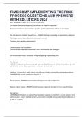 RIMS CRMP-IMPLEMENTING THE RISK PROCESS QUESTIONS AND ANSWERS WITH SOLUTIONS 2024