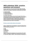 HESI milestone 2024 practice questions and answers