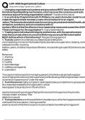 LDR - 302S ORGANIZATIONAL CULTURE, LDR-302S ORGANIZATIONAL CULTURE FINAL ACTUAL EXAM WITH COMPLETE 100 QUESTIONS AND CORRECT SOLUTIONS/ A GRADED