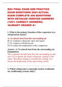 RAC FINAL EXAM AND PRACTICE EXAM QUESTIONS 2024 ACTUAL EXAM COMPLETE 100+ QUESTIONS WITH DETAILED VERIFIED ANSWERS (100% CORRECT ANSWERS) /ALREADY GRADED A+