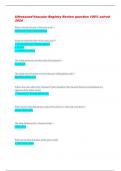 ARDMS (RVT) Ultrasound Vascular Registry Review Questions with 100% Correct answers (Latest 2024)