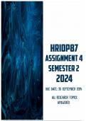 HRIOP87 Assignment 4 Semester 2 2024 | Due 20 September 2024