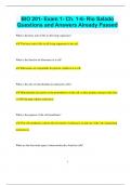 BIO 201- Exam 1- Ch. 1-6- Rio Salado Questions and Answers Already Passed