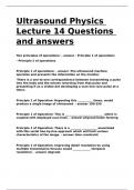 Ultrasound Physics Lecture 14 Questions and answers