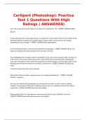 Certiport (Photoshop): Practice Test 1 Questions With High Ratings ( ANSWERED)