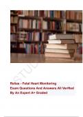 Relias - Fetal Heart Monitoring Exam Questions And Answers All Verified By An Expert A+ Graded 