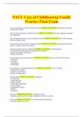 NACE Care of Childbearing Family Practice Final Exam