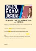 NR546 Week 1: test your knowledge quiz & Ans/ 2024-2025. 