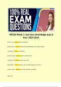 NR546 Week 1: test your knowledge quiz & Ans/ 2024-2025.  