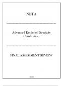 NETA - Advanced Kettlebell Specialty Certification - Final Assessment Review 2024.