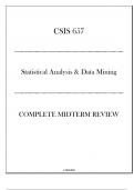 (LU) CSIS 657 - Statistical Analysis & Data Mining - Complete Midterm Review 20242025