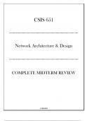 (LU) CSIS 651 - Network Architecture & Design - Complete Midterm Review 20242025.