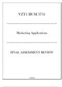 (WGU VZT1) BUSI 3731 Marketing Applications - FA Review 20242025.