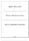 (WGU QHT1) BUS 4400 Business Management Tasks - FA Review 20242025.