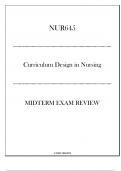 (SNHU) NUR645 Curriculum Design in Nursing - Midterm Exam Review 20242025